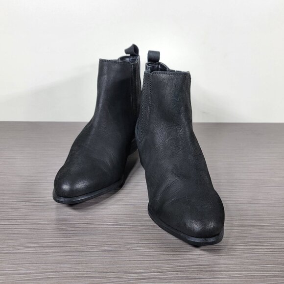 Steve Madden Nylie Chelsea Ankle Booties, Black Leather, Women's Size 5.5 - Picture 4 of 13